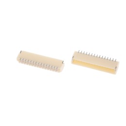20 pcs - SM15B-SRSS-TB-(LF)(SN) JST SH Series Right Angle Surface Mount PCB Header, 15 Contact(s), 1.0mm Pitch, 1 Row(s), Shroud