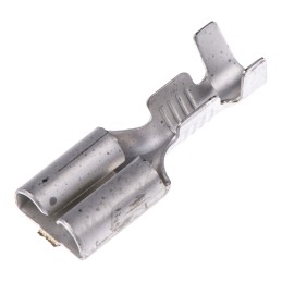 1 Pack of 6000 - TE Connectivity FASTON .250 Uninsulated Female Spade Connector, Receptacle, 6.35 x 0.8mm Tab Size, 0.5mm² to 2.