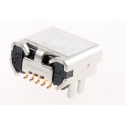 20 pcs - UX60SC-MB-5S8(80) Hirose Right Angle, Through Hole, Socket Type B 2.0 USB Connector