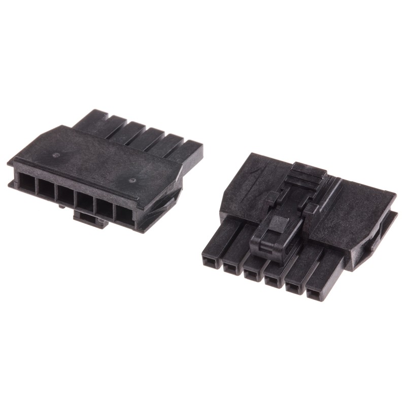 50 pcs - 105307-1206 Molex, Nano-Fit Female Connector Housing, 2.5mm Pitch, 6 Way, 1 Row