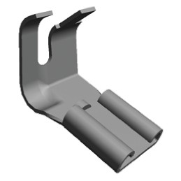 100 pcs - 60583-2 TE Connectivity FASTON .250 Uninsulated Female Spade Connector, Flag Terminal, 6.35 x 0.81mm Tab Size, 3mm² to