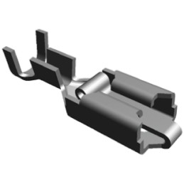 100 pcs - 63812-1 TE Connectivity Positive Lock .250 Mk I Uninsulated Female Spade Connector, Receptacle, 6.35 x 0.81mm Tab Size