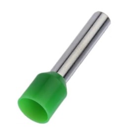1000 pcs - RS PRO Insulated Bootlace Ferrule, 6mm Pin Length, 1.1mm Pin Diameter, 0.34mm² Wire Size, Green
