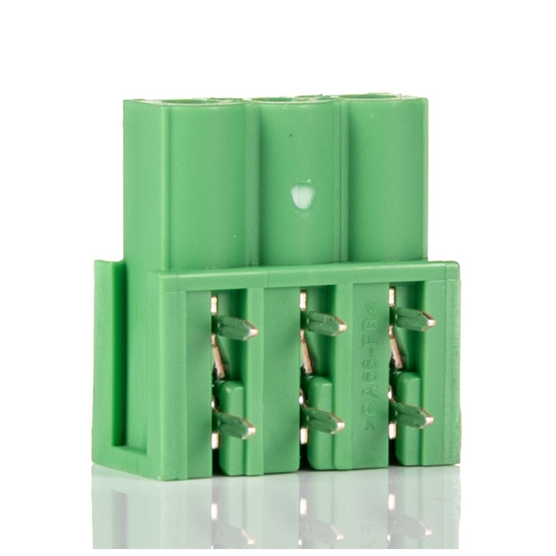 5 pcs - Phoenix Contact 5.08mm Pitch 3 Way Right Angle Pluggable Terminal Block, Inverted Header, Through Hole, Solder