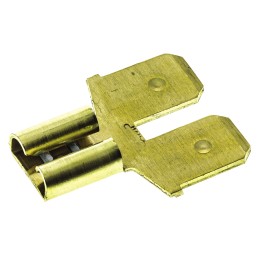 50 pcs - 61765-1 TE Connectivity Female to Male Spade Connector, Adapter, 6.35 x 0.81mm Tab Size