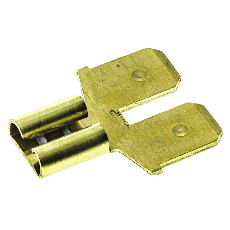 50 pcs - 61765-1 TE Connectivity Female to Male Spade Connector, Adapter, 6.35 x 0.81mm Tab Size