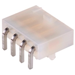 20 pcs - 39-30-3047 Molex Mini-Fit Jr. Series Right Angle Through Hole PCB Header, 4 Contact(s), 4.2mm Pitch, 1 Row(s), Shrouded