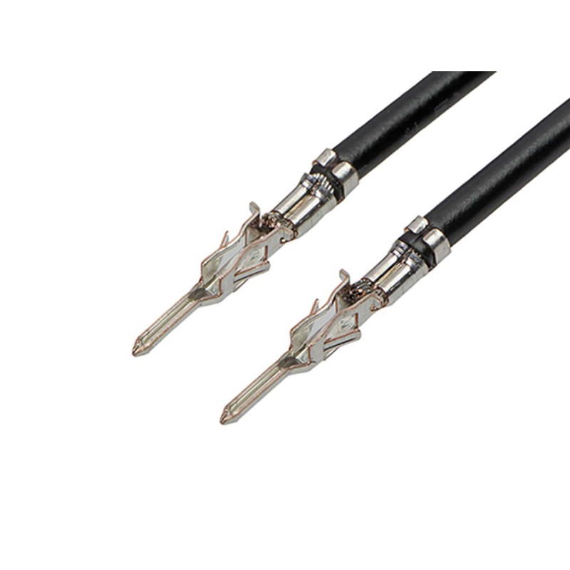 20 pcs - 214762-1123 Molex Male Micro-Fit 3.0 to Male Micro-Fit 3.0 Crimped Wire, 225mm, 0.75mm², Black