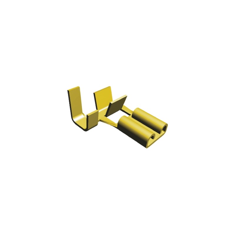 300 pcs - 63512-1 TE Connectivity FASTON .187 Uninsulated Female Spade Connector, Flag Terminal, 4.75 x 0.51mm Tab Size, 0.8mm² 