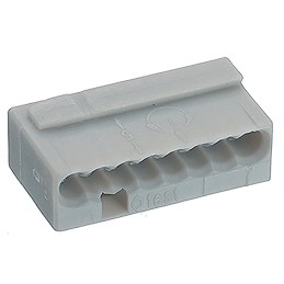 50 pcs - 243-308 Wago 243 MICRO PUSH WIRE Series Junction Box Connector, 8-Way, 6A, 22 - 20 AWG Wire, Push In Termination