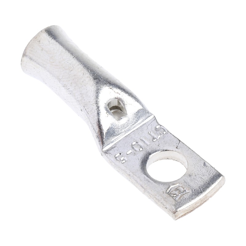 50 pcs - RS PRO Uninsulated Tubular Ring Terminal, M5 Stud Size to 10mm² Wire Size