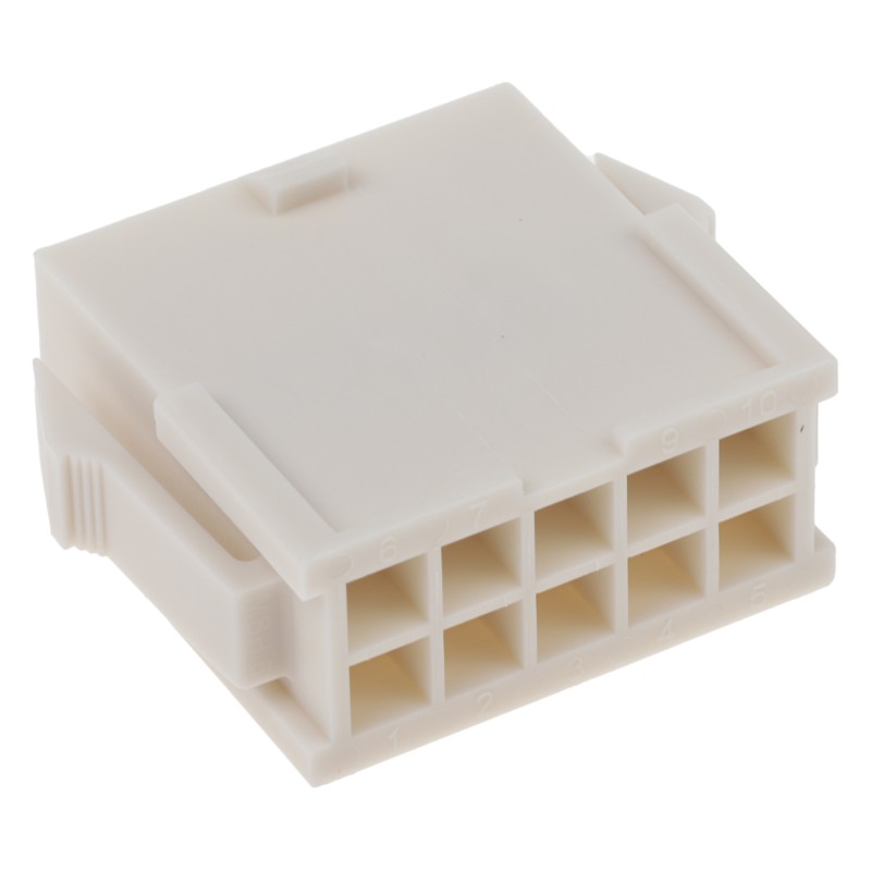 20 pcs - 39-01-2106 Molex, Mini-Fit Jr Male Connector Housing, 4.2mm Pitch, 10 Way, 2 Row