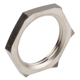 20 pcs - 52103330 Lapp Silver Nickel Plated Brass Cable Gland Locknut, M25 Thread