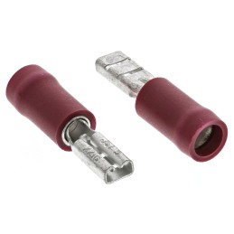 300 pcs - FVDDF1.25-110A-5(S)(LF) JST FVDDF Red Insulated Female Spade Connector, Receptacle, 2.79 x 0.5mm Tab Size, 0.25mm² to 