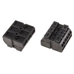 5 pcs - Wago 862 Series Terminal Strip, 3-Way, 32A, 20 - 12 AWG, Wire, Push-In Cage Clamp Termination