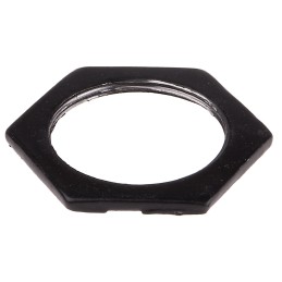 50 pcs - RS PRO Black Steel Cable Gland Locknut, M32 Thread