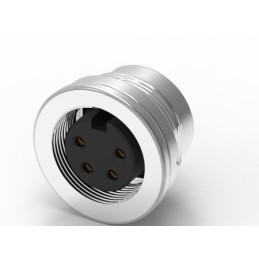 1 pcs - RS PRO 4 Pole M16 Din, 5A, 250 V IP67, Screw Lock, Female, Panel Mount