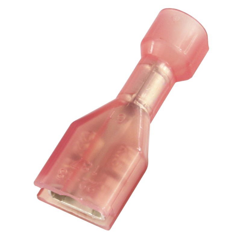 300 pcs - RS PRO Red Insulated Female Spade Connector, Receptacle, 0.8 x 4.75mm Tab Size, 0.5mm² to 0.75mm²