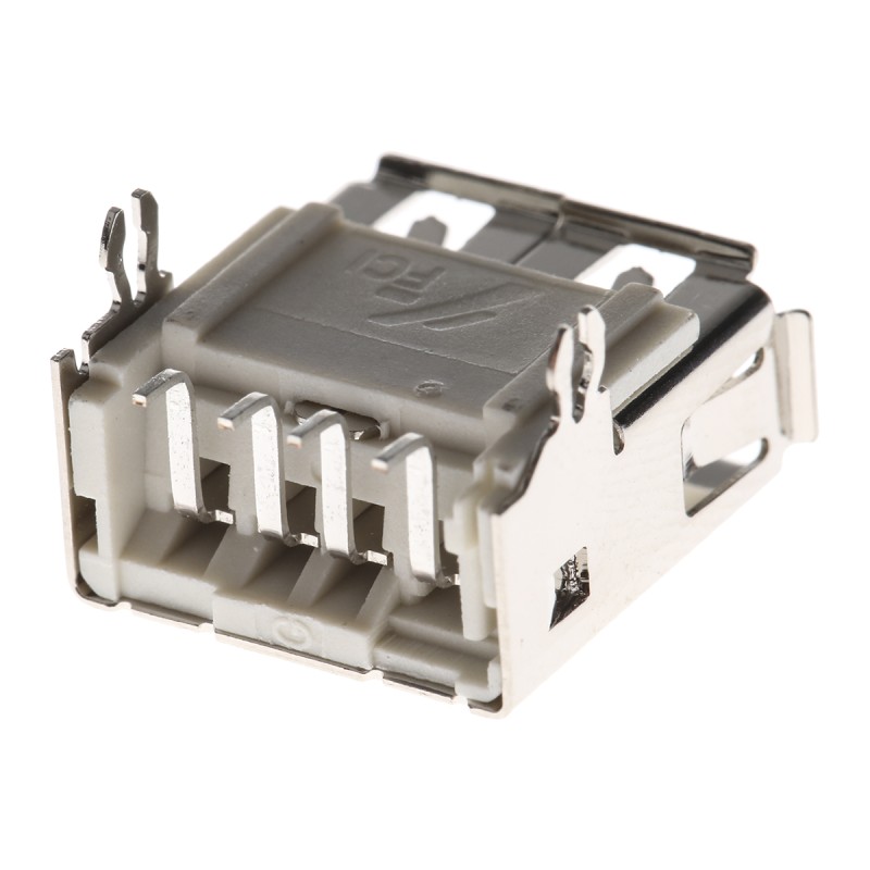 20 pcs - 87583-2010BLF Amphenol ICC Right Angle, SMT, Socket Type A 2.0 USB Connector