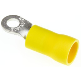 100 pcs - FVWS5.5-S3(LF) JST, R Insulated Ring Terminal, 3.5mm Stud Size, 2.6mm² to 6.6mm² Wire Size, Yellow