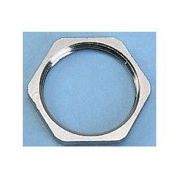 50 pcs - A8000.06 SES Sterling Nickel Plated Brass Cable Gland Locknut, M6 Thread