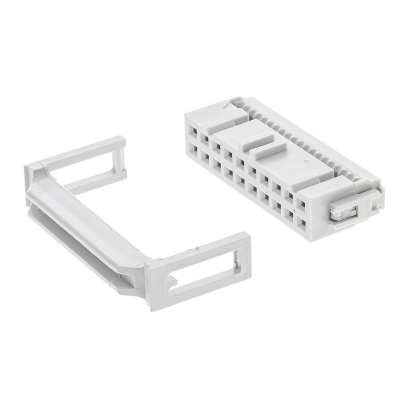 20 pcs - 71600-020LF Amphenol Communications Solutions Quickie 20 Way Right Angle Cable Mount IDC Connector Socket, 2.54mm Pitch