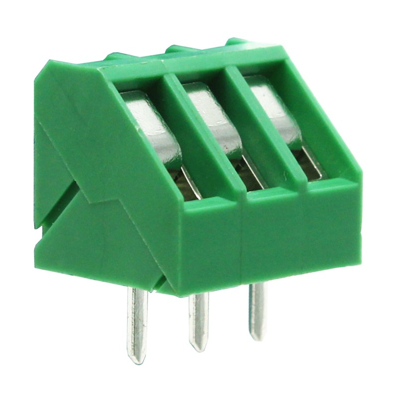 20 pcs - RS PRO PCB Terminal Block, 3-Contact, 5mm Pitch, Through Hole Mount, 1-Row, Screw Termination