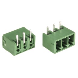 20 pcs - 1803280 Phoenix Contact 3.81mm Pitch 3 Way Right Angle Pluggable Terminal Block, Header, Through Hole, Solder Terminati