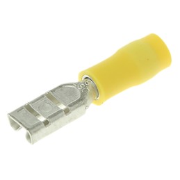300 pcs - FVDDF0.5-110A-8(LF) JST FVDDF Yellow Insulated Female Spade Connector, Receptacle, 2.79 x 0.8mm Tab Size, 0.2mm² to 0.