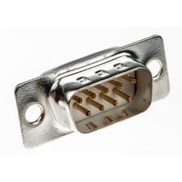 20 pcs - RS PRO 9 Way Panel Mount D-sub Connector Plug, 2.77mm Pitch