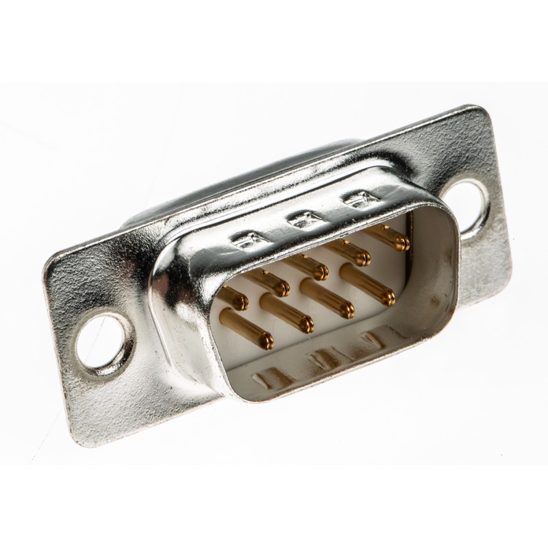 20 pcs - RS PRO 9 Way Panel Mount D-sub Connector Plug, 2.77mm Pitch