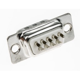 20 pcs - RS PRO 9 Way Panel Mount D-sub Connector Plug, 2.77mm Pitch