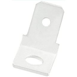 300 pcs - RS PRO Uninsulated Male Spade Connector, PCB Tab, 6.35 x 0.5mm Tab Size