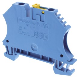 5 pcs - Weidmuller WTR Series Blue Disconnect Terminal Block, 4mm², Single-Level, Screw Termination
