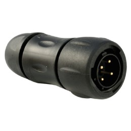 1 pcs - Souriau Circular Connector, 4 Contacts, Cable Mount, Plug, Male, IP68, IP69K, UTS Series