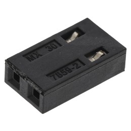 5 pcs - Molex, C-Grid Shunt Female Straight Black Closed Top 2 Way 1 Row 2.54mm Pitch