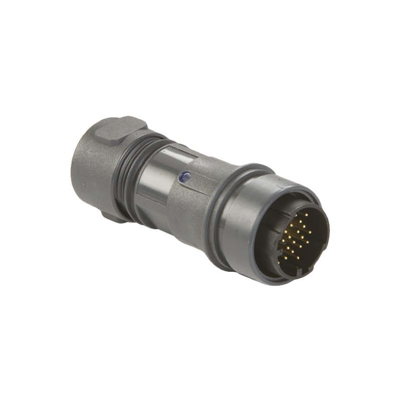 1 pcs - Bulgin Circular Connector, 22 Contacts, Cable Mount, Plug, Male, IP66, IP68, IP69K, Buccaneer 6000 Series
