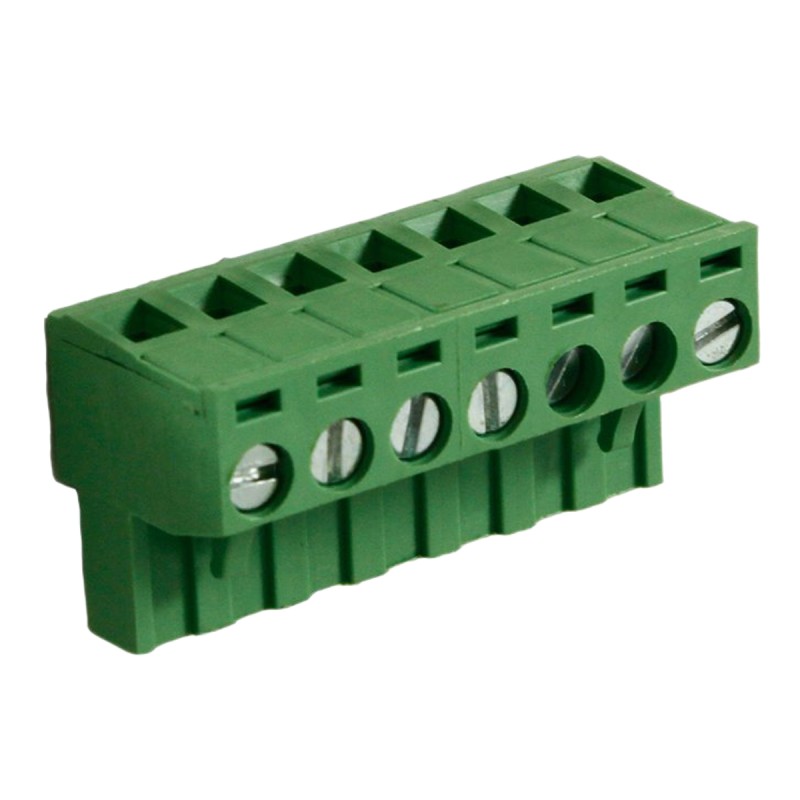 5 pcs - RS PRO 5mm Pitch 7 Way Right Angle Pluggable Terminal Block, Plug, Through Hole, Screw Termination