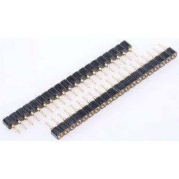 5 pcs - ASSMANN WSW AW 127 Series Straight Through Hole Mount PCB Socket, 20-Contact, 1-Row, 2.54mm Pitch, Solder Termination