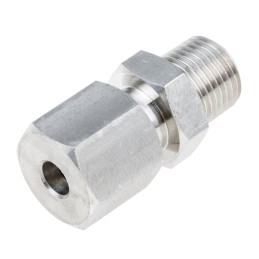 1 pcs - RS PRO In-Line Thermocouple Compression Fitting for Use with Thermocouple, 1/8 NPT, 4.5mm Probe, RoHS Compliant Standard