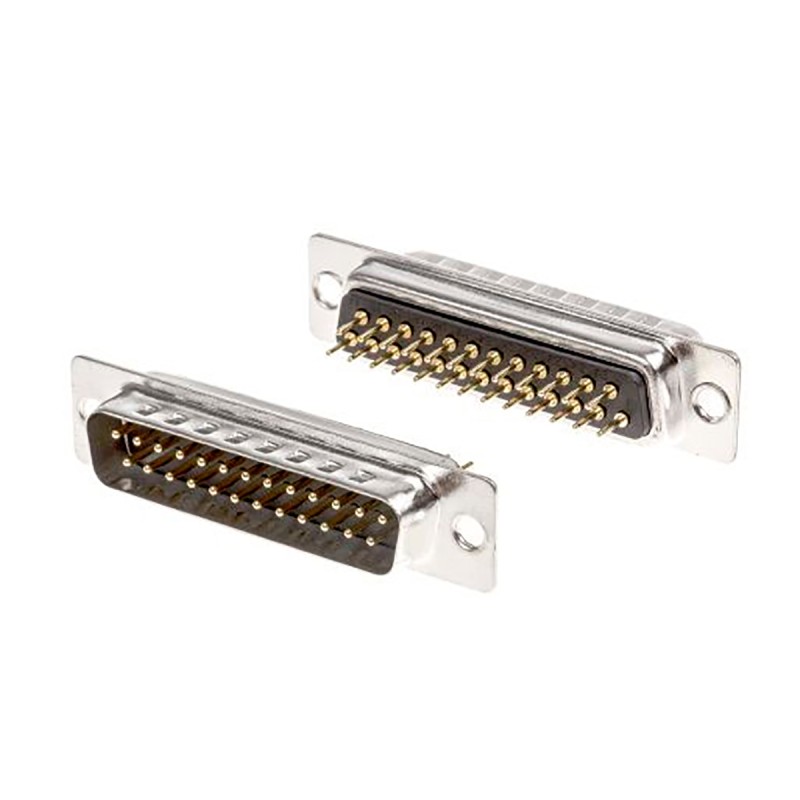 5 pcs - ASSMANN WSW A-DS 25 Way Through Hole D-sub Connector Plug, 2.77mm Pitch