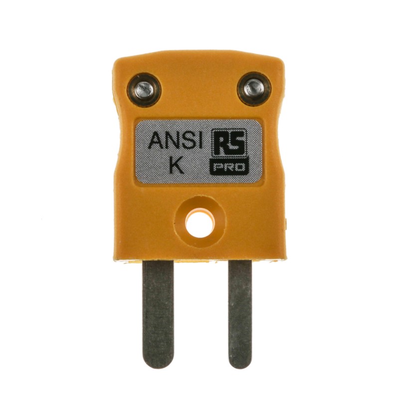 1 pcs - RS PRO In-Line Thermocouple Connector for Use with Type K Thermocouple, Miniature Size, ANSI Standard