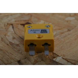 1 pcs - RS PRO In-Line Thermocouple Connector for Use with Type K Thermocouple, Miniature Size, ANSI Standard