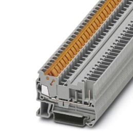 5 pcs - Phoenix Contact QTC 1.5/ 1P Series Grey DIN Rail Terminal Block, 1.5mm², Single-Level, Plug In Termination