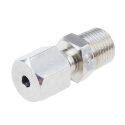 1 pcs - RS PRO In-Line Thermocouple Compression Fitting for Use with Thermocouple, 1/8 NPT, 3mm Probe, RoHS Compliant Standard