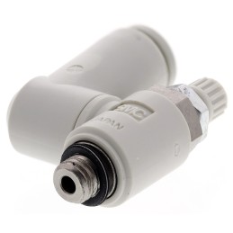 1 pcs - SMC AS Series Threaded Flow Regulator, M5 x 0.8 Male Inlet Port x M5 x 0.8 Male Outlet Port x 4mm Tube Outlet Port