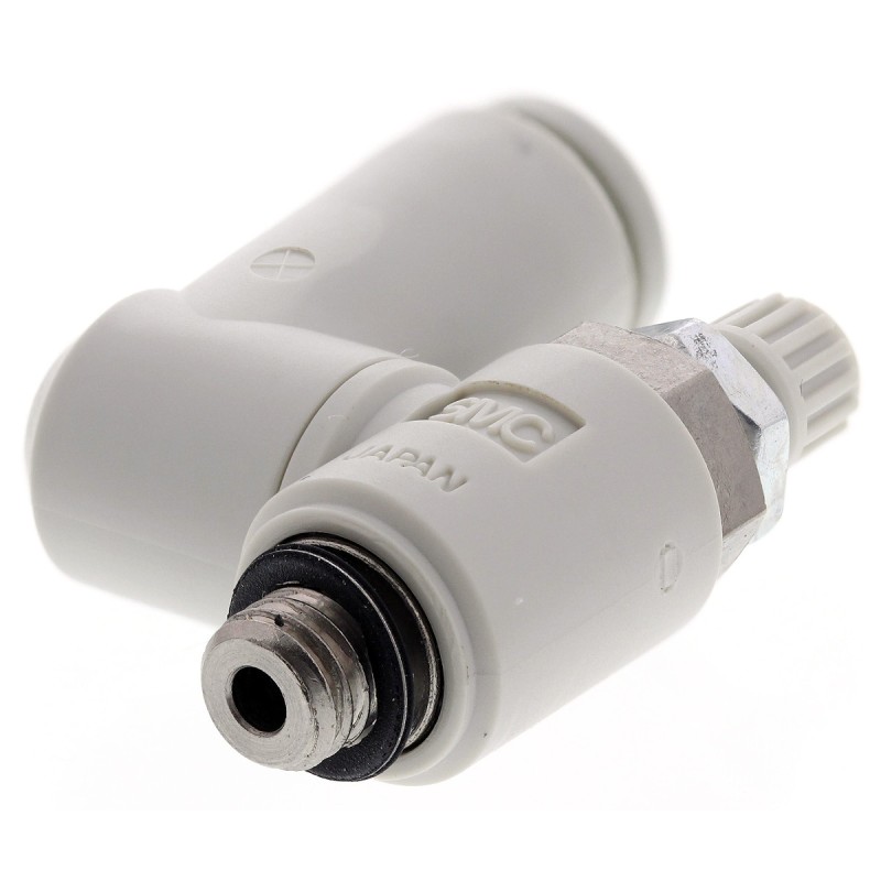 1 pcs - SMC AS Series Threaded Flow Regulator, M5 x 0.8 Male Inlet Port x M5 x 0.8 Male Outlet Port x 4mm Tube Outlet Port