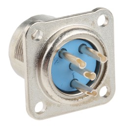 1 pcs - Jaeger 4 Way Panel Mount MIL Spec Circular Connector Receptacle, Socket Contacts, MIL-DTL-5015