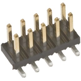 5 pcs - Amphenol Communications Solutions Minitek Series Straight Surface Mount Pin Header, 20 Contact(s), 2.0mm Pitch, 2