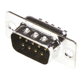 5 pcs - ITT Cannon ZD* 9 Way Panel Mount D-sub Connector Plug, 2.77mm Pitch